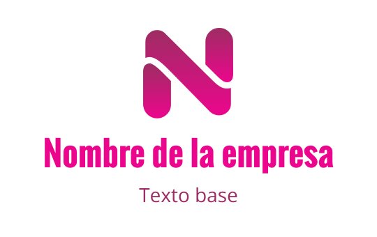 Diseño de logo moderno en rosa con una letra N estilizada