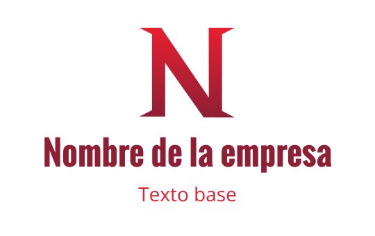 Diseño de logo con la letra "N" roja en negrita y tipografía moderna
