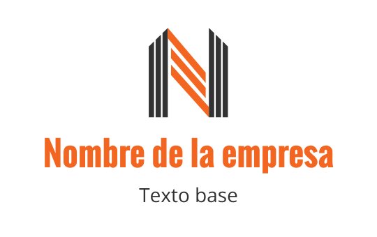 Diseño de logo moderno con una letra "N" estilizada y acentos naranjas