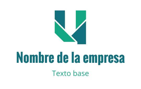Diseño de logo moderno y geométrico con formas en verde y azul