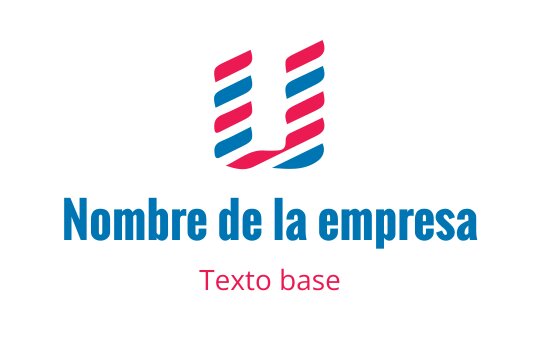 Diseño de logo moderno con una letra U estilizada en franjas rojas y azules