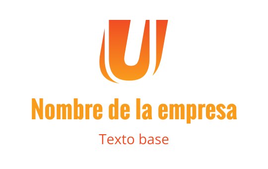 Diseño de logo moderno en naranja y amarillo con una letra U estilizada