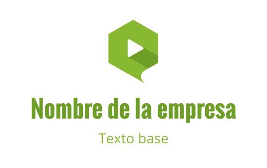 Diseño de logo hexagonal verde moderno con un elemento de botón de reproducción