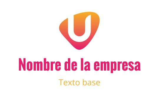 Diseño de logo moderno con una letra U estilizada en colores degradados