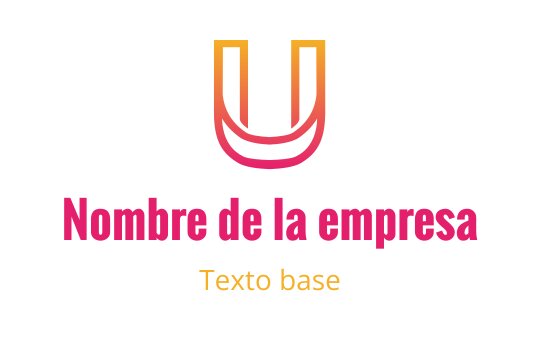Diseño de logo moderno con un gradiente y una letra U estilizada en rosa y naranja