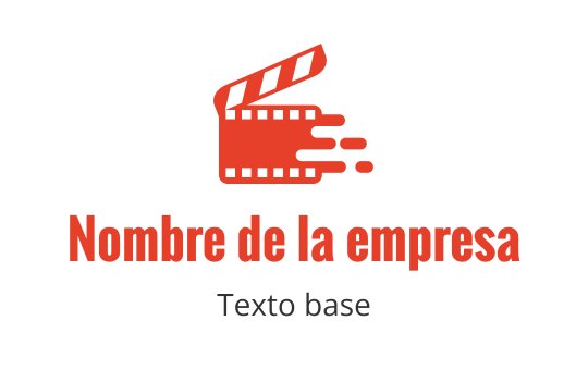 Diseño de logo de claqueta de cine roja dinámica con líneas de movimiento