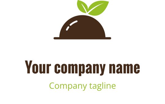 Diseño de logo elegante con un motivo de hoja dorada y marrón