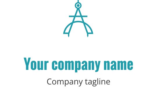 Diseño de logo moderno con una brújula y tipografía limpia