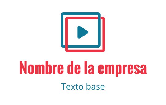 Diseño de logo moderno con un botón de reproducción en cuadrados superpuestos