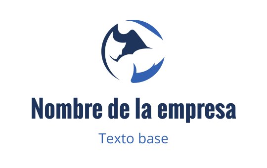Diseño de logo circular moderno en azul con elementos de ola abstractos