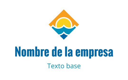Diseño de logo colorido con un sol sobre olas estilizadas en forma de diamante