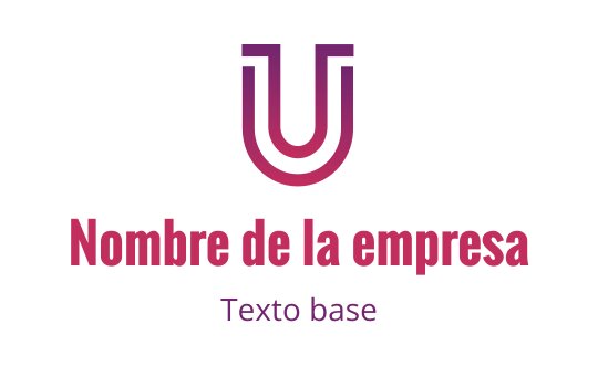 Diseño de logo moderno con una letra U estilizada en tonos de rosa degradado