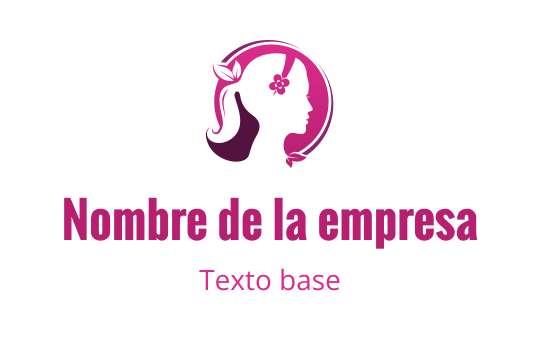 Diseño de logo con silueta elegante de una mujer con una flor en el cabello
