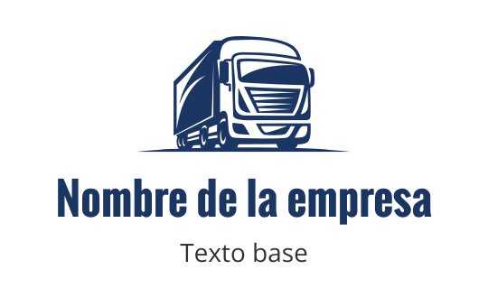 Diseño de logo de camión azul audaz con líneas limpias y estilo moderno