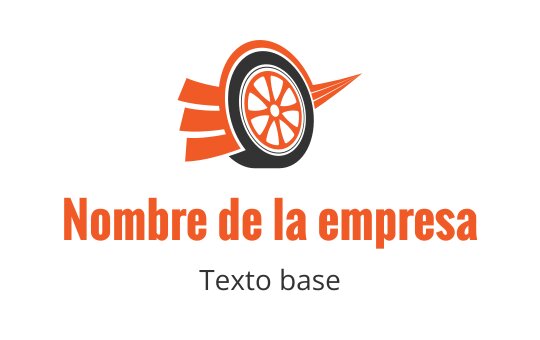 Diseño de logo dinámico con un neumático estilizado y líneas de movimiento