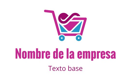 Diseño de logo de carrito de compras colorido con un corazón y elementos divertidos