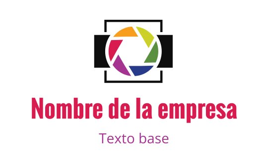 Diseño de logo de lente de cámara colorido con segmentos vibrantes y texto audaz
