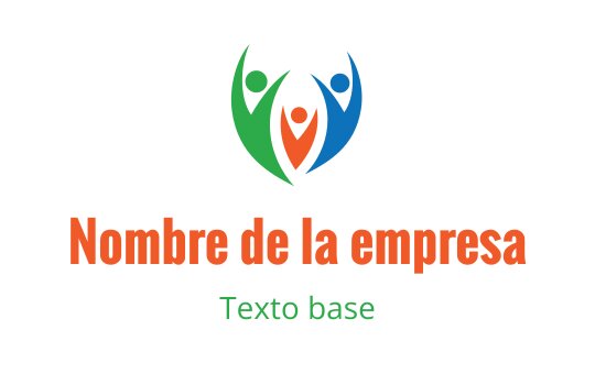 Diseño de logo colorido con figuras abstractas en verde, azul y naranja