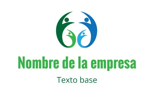 Diseño de logo moderno con figuras interconectadas en verde y azul