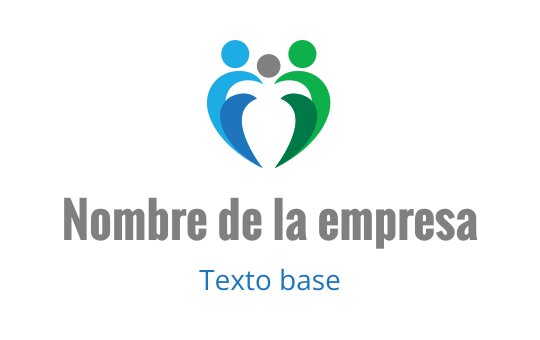 Diseño de logo colorido con tres figuras abstractas en forma de corazón