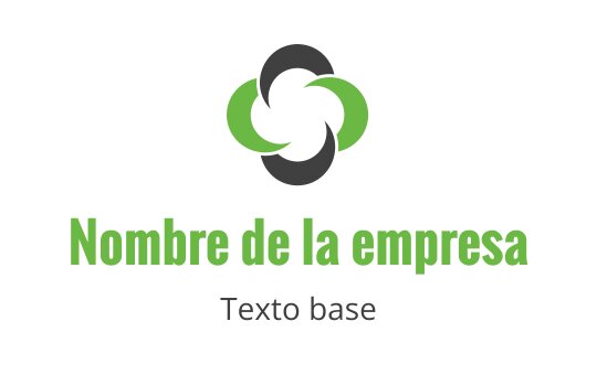 Diseño de logo moderno con un remolino circular en verde y gris