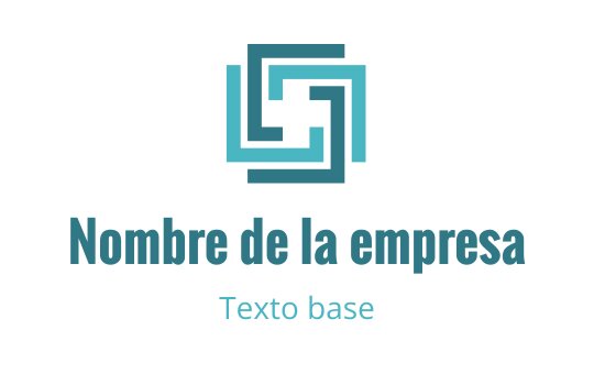 Diseño de logo moderno en color teal con formas geométricas entrelazadas