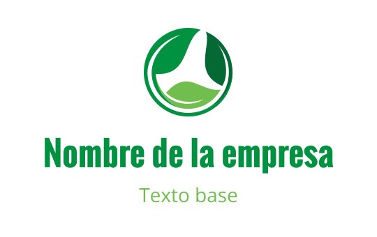 Diseño de logo moderno en verde con forma circular y elementos de hojas