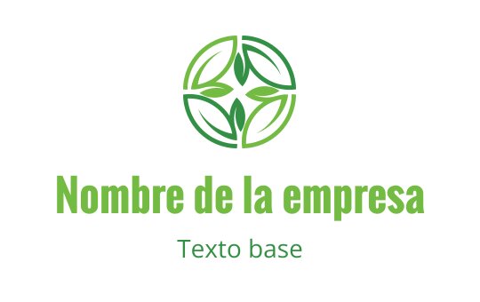 Diseño de logo moderno en verde con un patrón circular de hojas