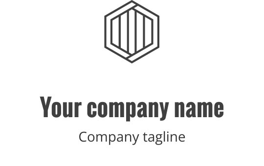 Diseño de logo monolineal elegante con un patrón de línea gris continua