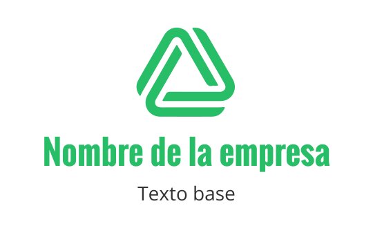 Diseño de logo triangular moderno en verde con líneas superpuestas