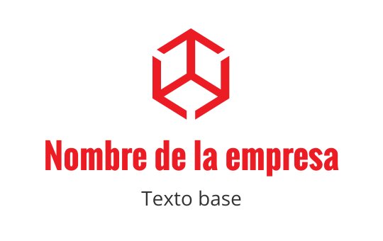 Diseño de logo hexagonal rojo moderno con tipografía audaz