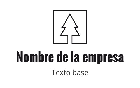 Diseño de logo minimalista con un árbol estilizado en un marco cuadrado