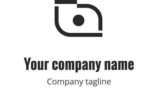 Diseño de logo gris elegante con un contorno de cámara estilizado