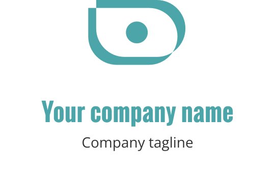 Diseño de logo en verde azulado con una cámara estilizada y líneas elegantes