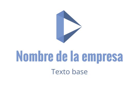 Diseño de logo geométrico moderno en azul con forma triangular