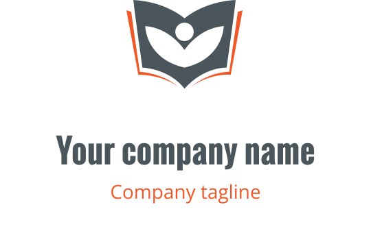 Diseño de logo moderno con formas entrelazadas en coral y gris