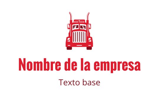Diseño de logo de camión rojo audaz con parrilla frontal prominente y tubos de escape