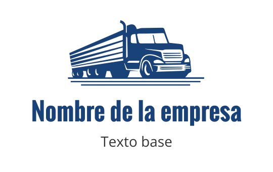 Diseño de logo de camión azul audaz con líneas aerodinámicas y estilo moderno