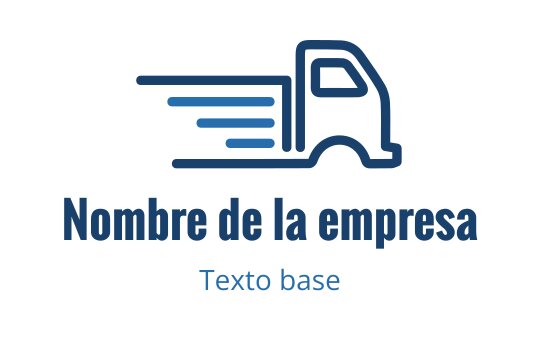 Diseño de logo de camión azul moderno con líneas de movimiento