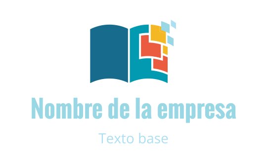 Diseño de logo de libro abierto colorido con formas abstractas y colores vibrantes