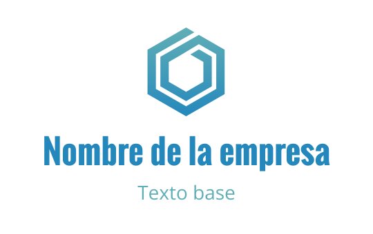 Diseño de logo hexagonal moderno en tonos azules degradados