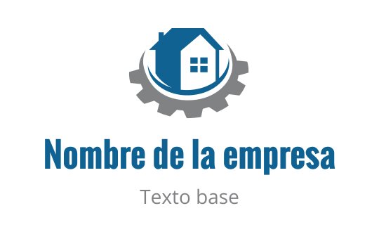 Diseño de logo moderno con una casa dentro de una forma de engranaje