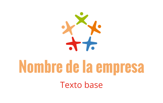 Diseño de logo colorido con figuras humanas abstractas en disposición circular