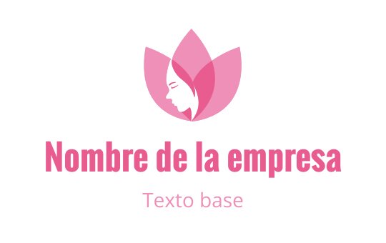 Diseño de logo de elegante flor de loto rosa con perfil en silueta