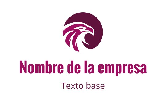 Diseño de logo de águila audaz en tonos púrpura y rosa profundo
