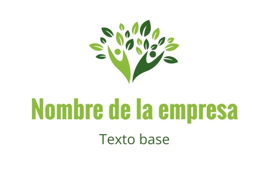 Diseño de logo moderno con un árbol verde, figuras humanas y hojas