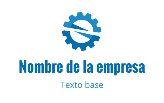 Diseño de logo moderno azul con un elemento de curva
