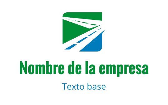 Diseño de logo moderno con un gráfico de carretera verde y azul