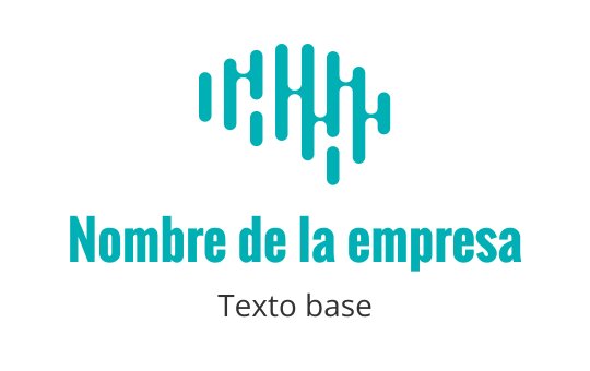 Diseño de logo moderno con líneas abstractas en color teal en patrón de olas