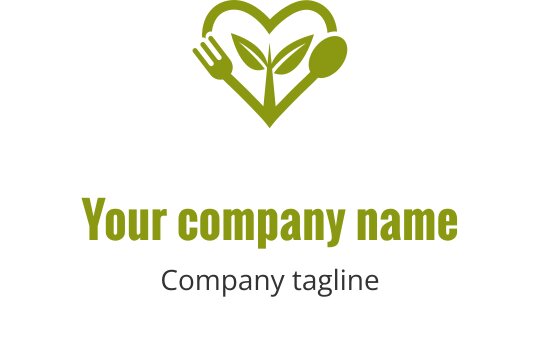 Diseño de logo de corazón dorado elegante con forma suave y fluida